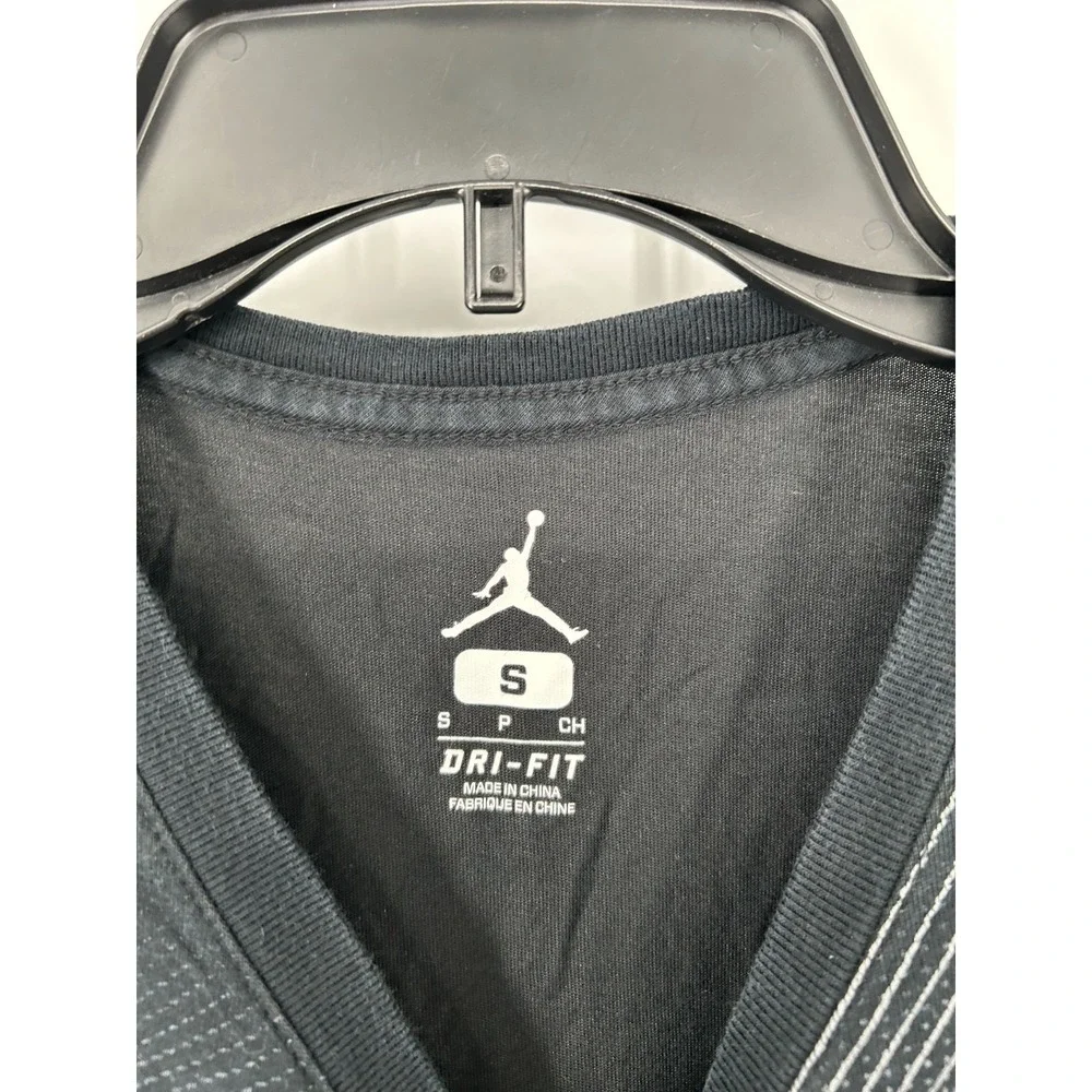 Jordan AJ Phantom Panther T Shirt Mens Small Black Dri Fit Short Sleeve Pullover